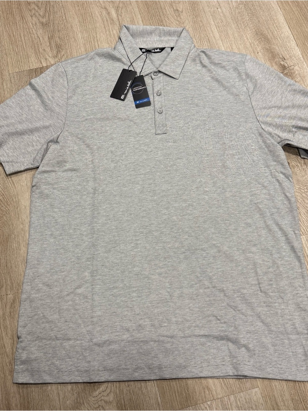 NWT Travis Mathew Sunnyvale Polo Shirt Light Gray Heather Mens Size XL  Golf